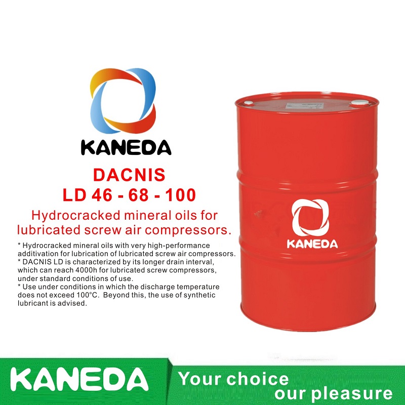 KANEDA DACNIS LD 32 - 46 - 68 Óleos minerais hidrocracking para compressores de ar de parafuso lubrificados.