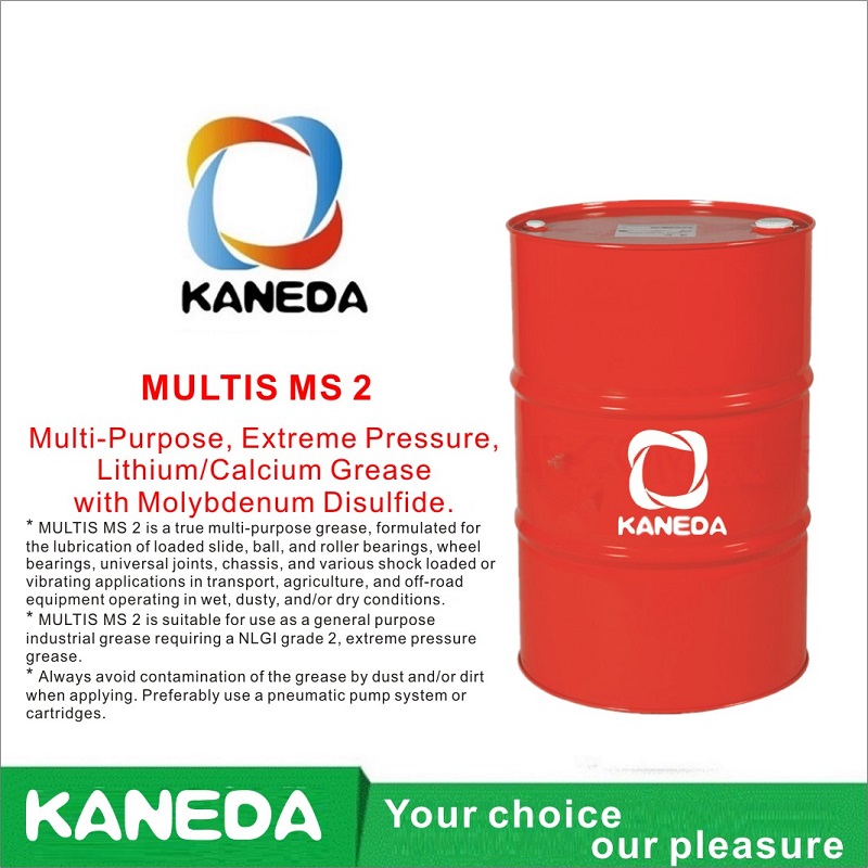 KANEDA MULTIS MS 2 Massa multiuso, pressão extrema, lítio / cálcio com dissulfeto de molibdênio.