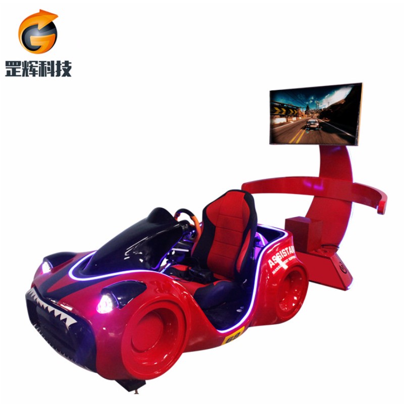 Racing Simulator VR Machine Equipamento de parque temático global de venda quente carro de corrida de três eixos vr
