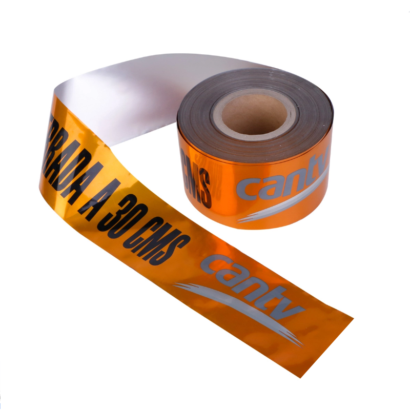 Fita de aviso para Cable Underground Detectável Aluminium Foil PE Warning