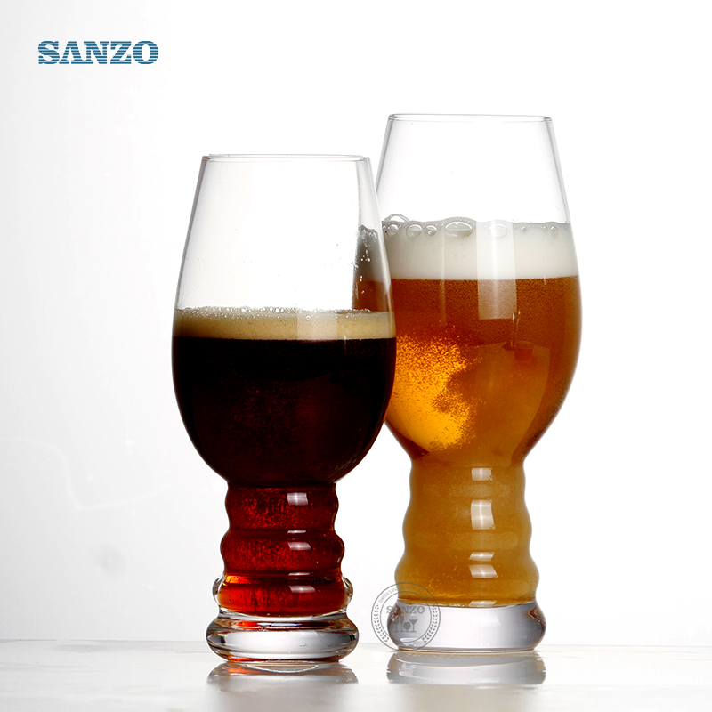 Sanzo Bar Criativo Crescente Forma Copo de Suco de Cerveja Copo de Vidro Tamanho Personalizado Beber Copo de Cerveja Copos de Cerveja Personalizados