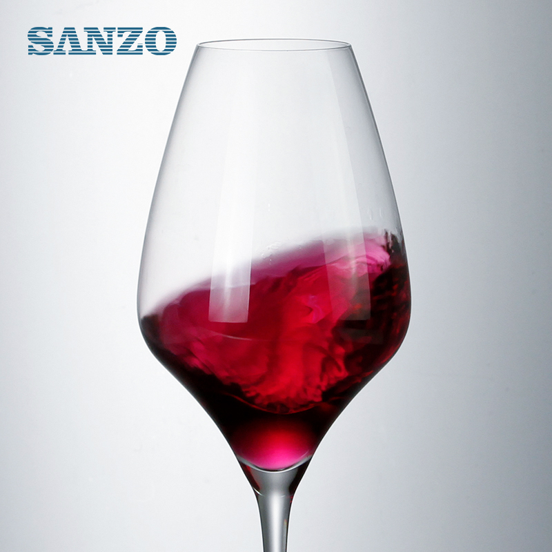 SANZO Blue Wine Glasses Handmade Tipsy