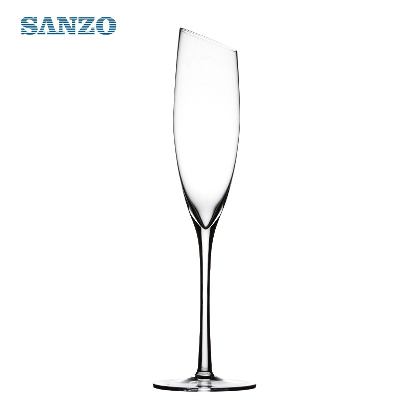 SANZO Bohemian Champagne Glass Personalizado Artesanal De Vidro Copo De Champanhe Promocional Venda Quente Colorido Champanhe De Vidro