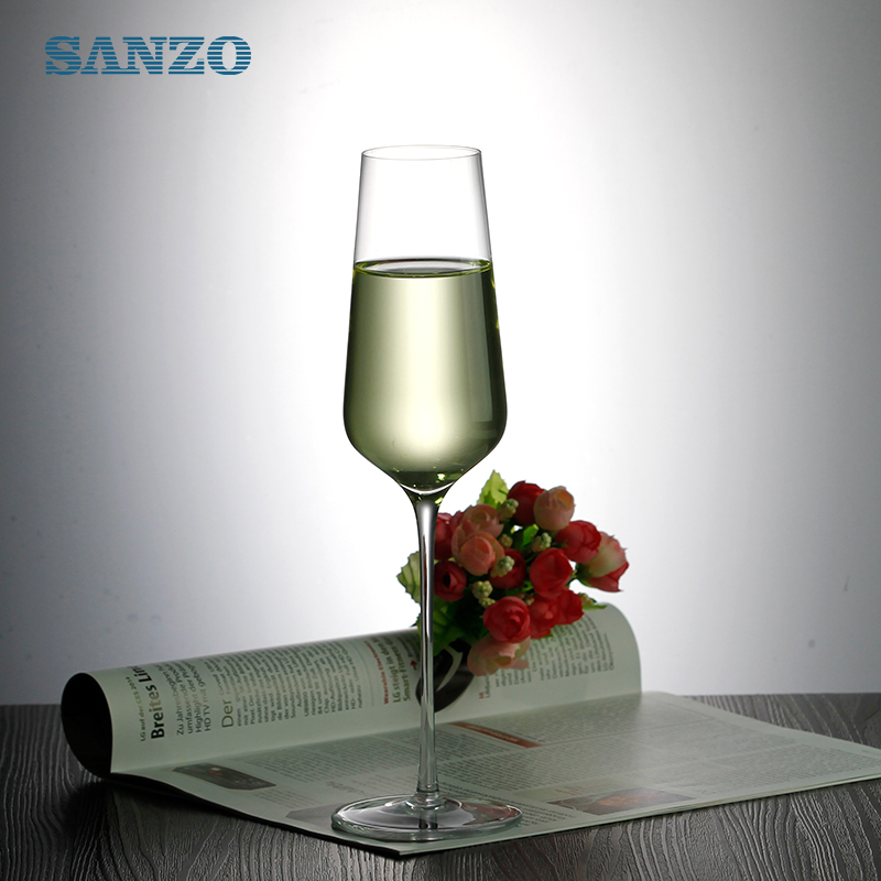 Copo de champanhe preto SANZO vidro personalizado champanhe flauta rosa cilindro champanhe