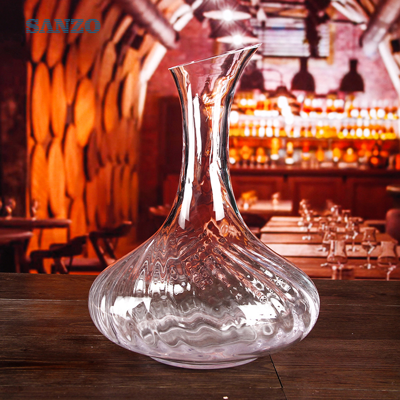 Artesanal soprado de cristal sem chumbo de alta qualidade decantador de vinho da turquia