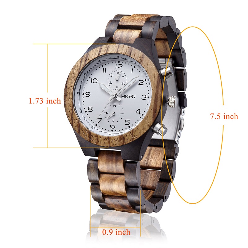 Relógio de madeira especial artesanal 100% natural