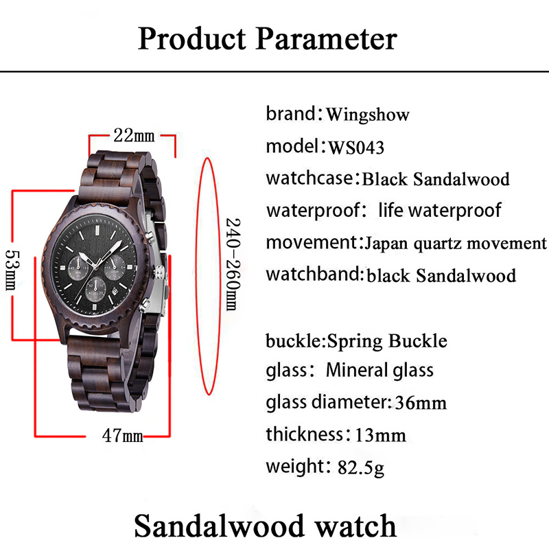 Presentes de luxo Moda Relógio de madeira Homens Casual Relógio masculino militar