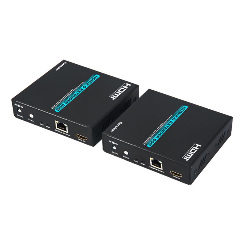 Extensor V2.0 HDMI 60m Sobre suporte a cabo único cat5e / 6 4Kx2K @ 60Hz HDCP2.2 Cascata de múltiplos receptores