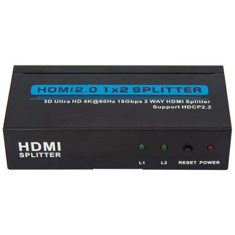 V2.0 HDMI 1x2 Splitter Suporte 3D Ultra HD 4Kx2K a 60Hz HDCP2.2