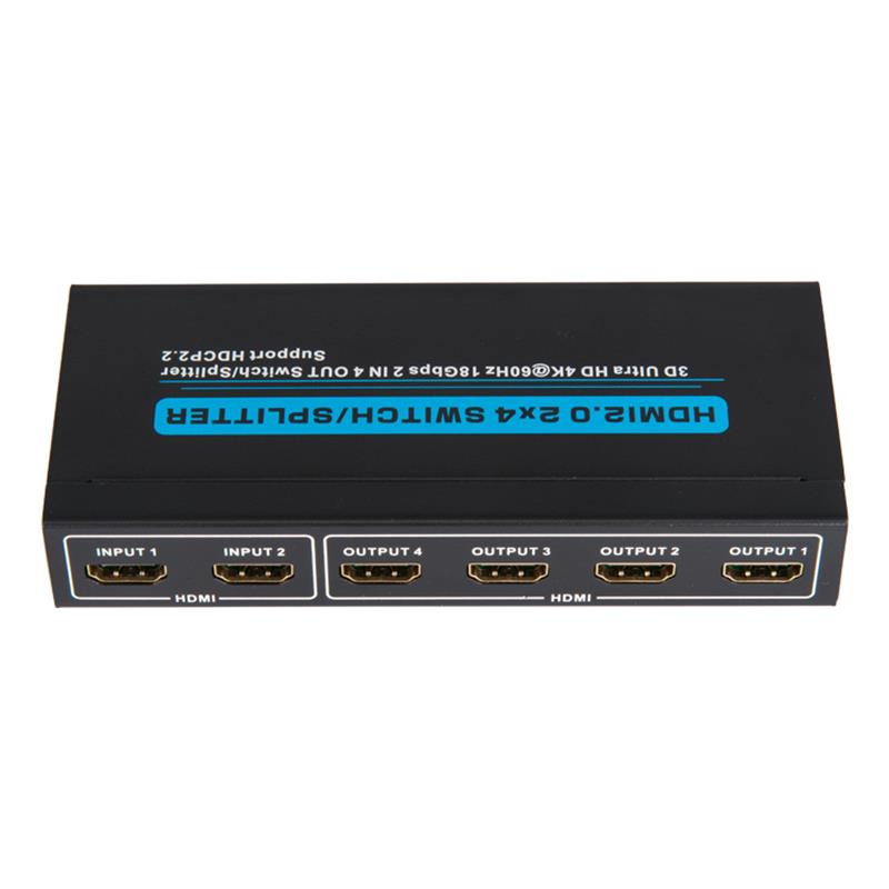 Suporte para Switch / Splitter V2.0 HDMI 2x4 3D Ultra HD 4Kx2K a 60Hz HDCP2.2