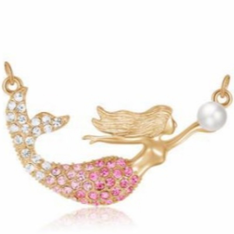 Sereia colar de pingente de pérola para mulheres ouro de 14 k 925 prata esterlina 18 k colar de pérolas em ouro rosa
