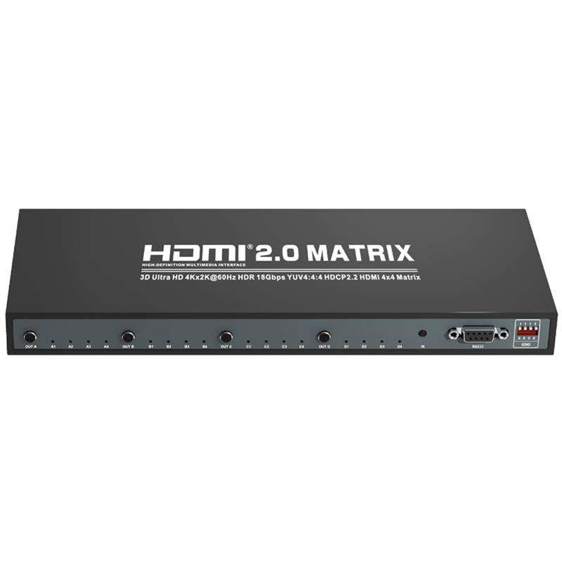 Suporte da matriz V2.0 HDMI 4x4 Ultra HD 4Kx2K a 60Hz HDCP2.2 18Gbps