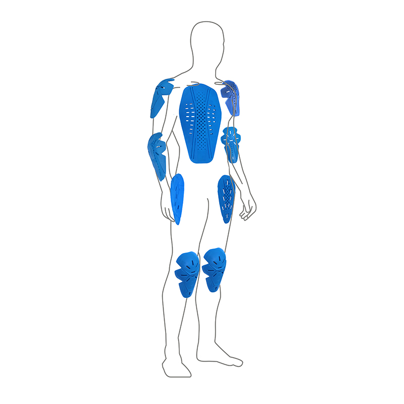 A espuma ACF é transformada em um corpo protetor especial para proteger o corpo humano (ACF).