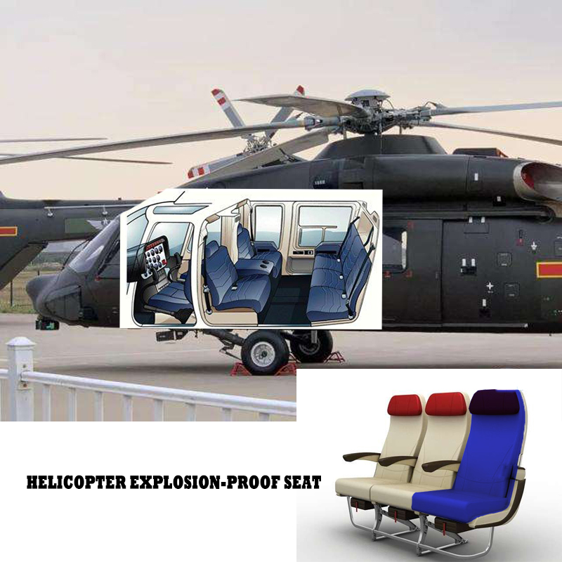 Nossa almofada de espuma também pode ser usada no assento à prova de explosão do helicóptero (ACF).