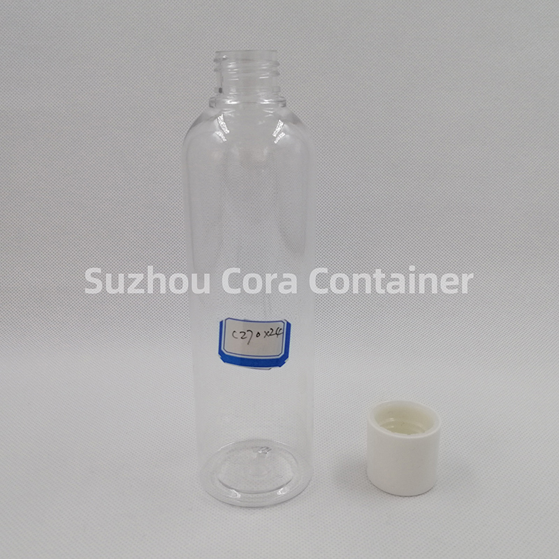 270ml Neck Size 24mm Pet Plastic Cosmetic Bottle with Screwing Cap