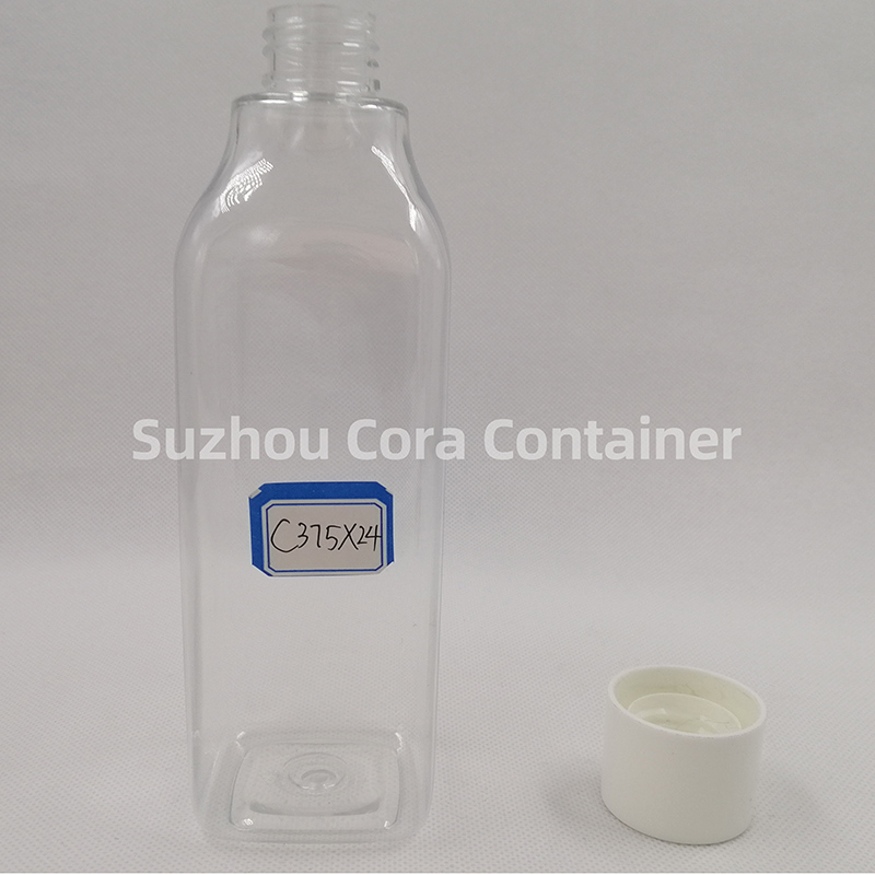 375ml Neck Size 24mm Pet Plastic Cosmetic Bottle with Screwing Cap