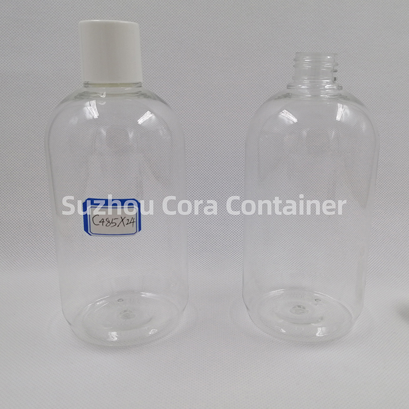485ml Neck Size 24mm Pet Plastic Cosmetic Bottle with Screwing Cap