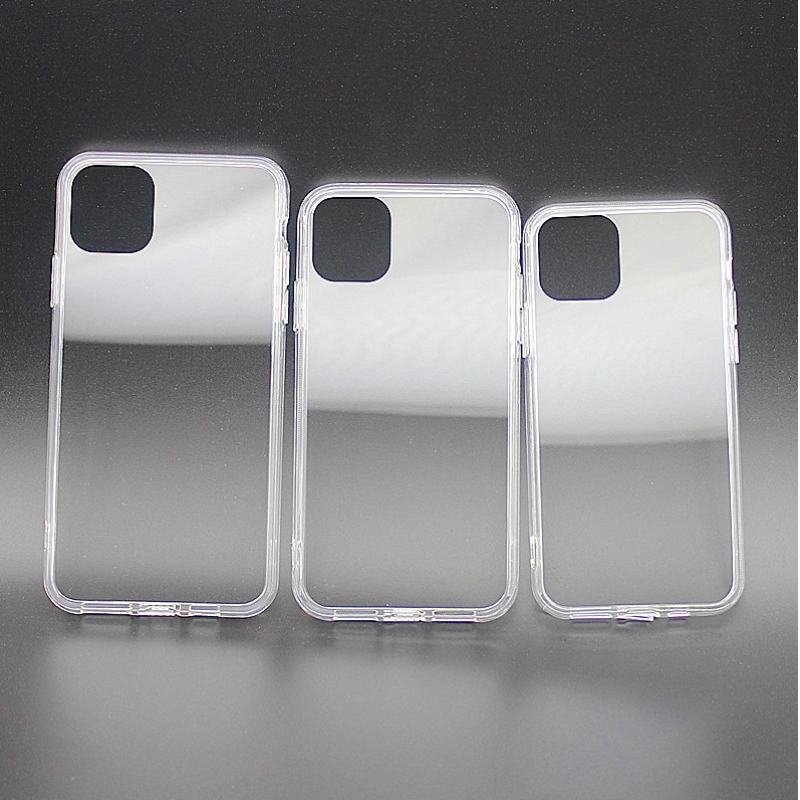 Capa de telefone inteligente TPU + PC altamente transparente para iPhone 11 séries de 5,8 polegadas / 6,1 polegadas / 6,5 polegadas