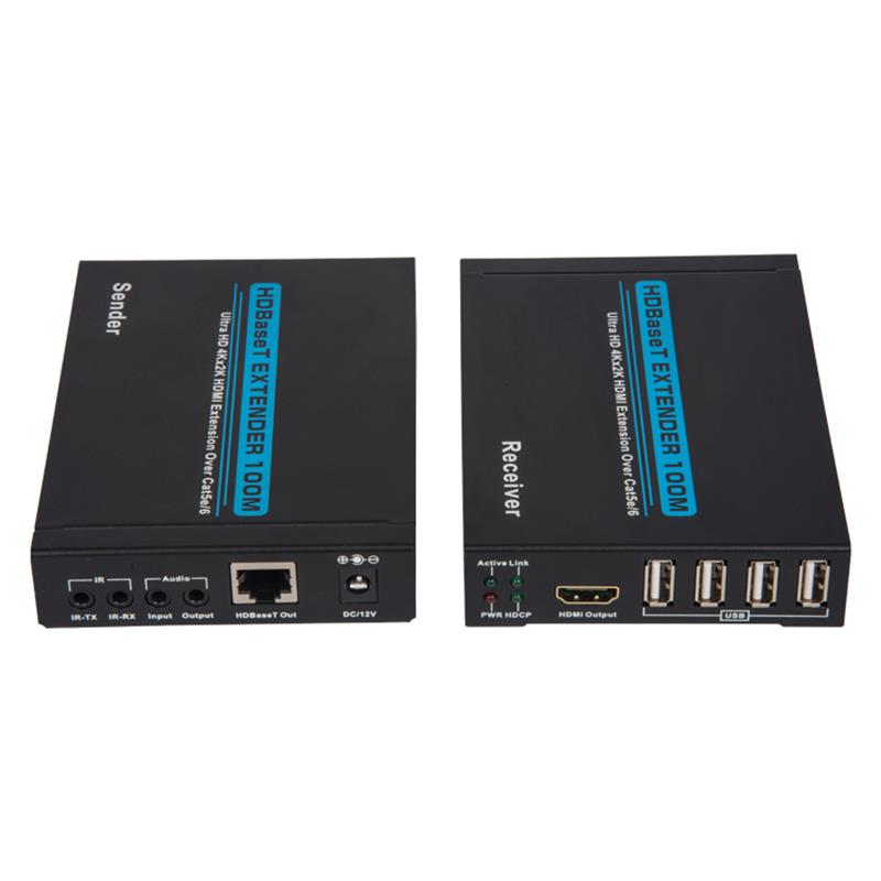 V1.4 4K HDBaseT HDMI KVM Extender 100m sobre o único cat5e/6 Cab100m@4Kx2K/30Hz