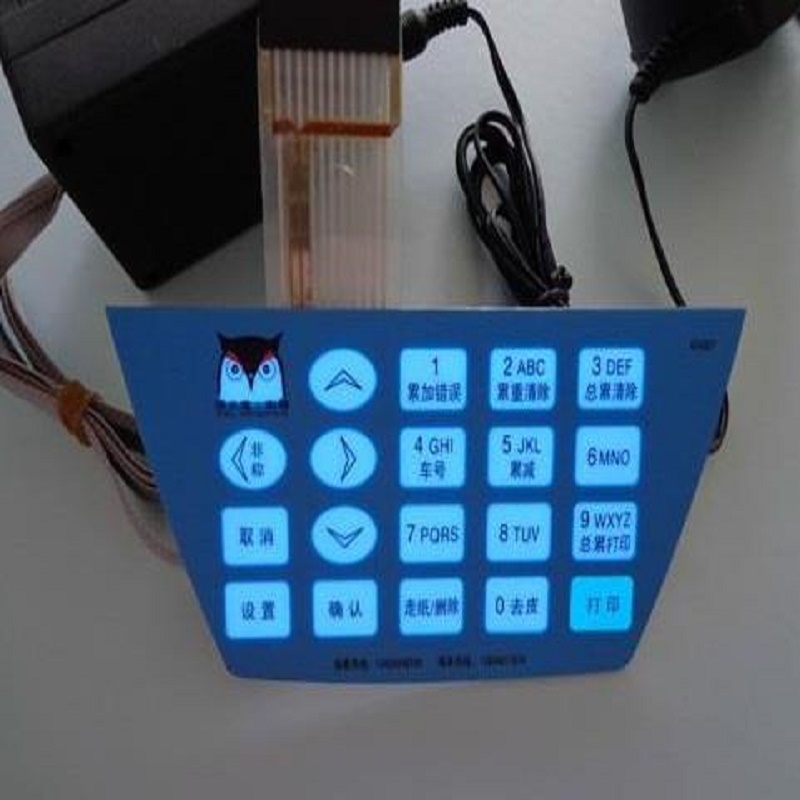 China Interruptor de membrana OEM / ODM com luz de fundo led / teclado interruptor de membrana