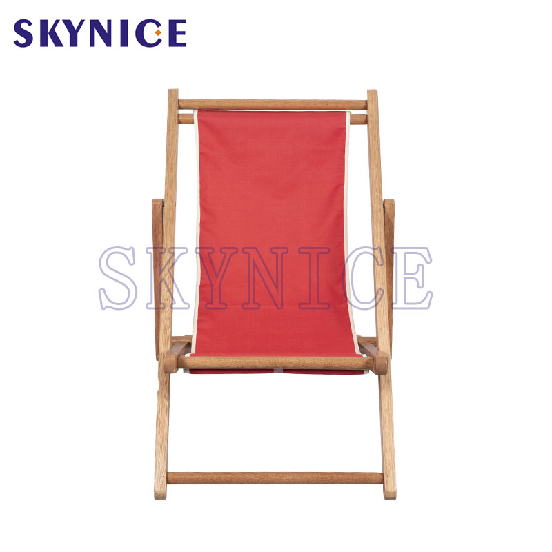 Cadeira de praia de madeira simples Sling para crianças