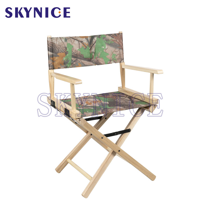 Armrest Fold Portable Seat Customized Folding Wooden Director Chair