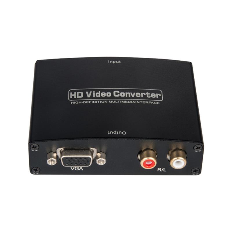 Conversor de áudio HDMI para VGA + R / L AUDIO 1080P