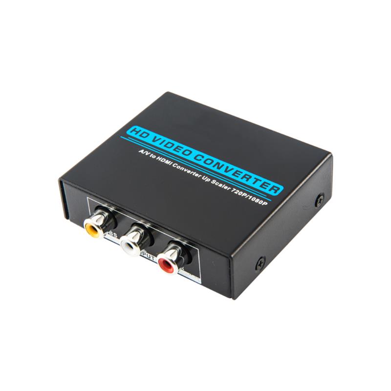 Conversor AV / CVBS para HDMI + AUDIO (escalador ascendente 720P / 1080P)