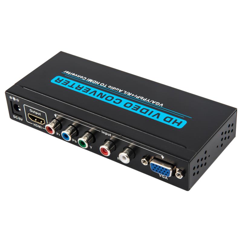 Conversor de áudio para HDMI VGA / YPbPr + R / L 1080P