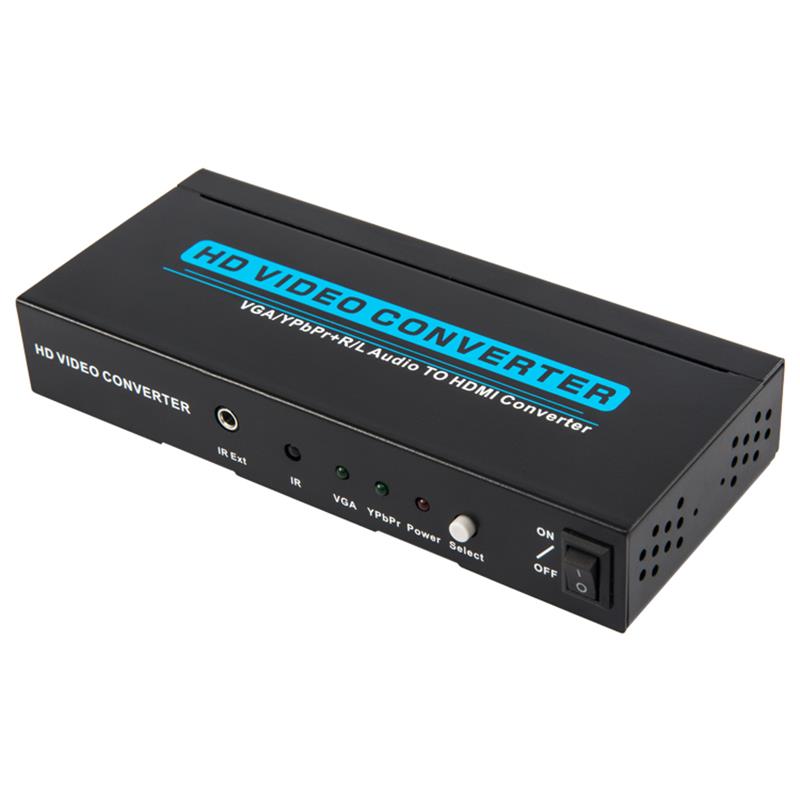 Conversor de áudio para HDMI VGA / YPbPr + R / L 1080P