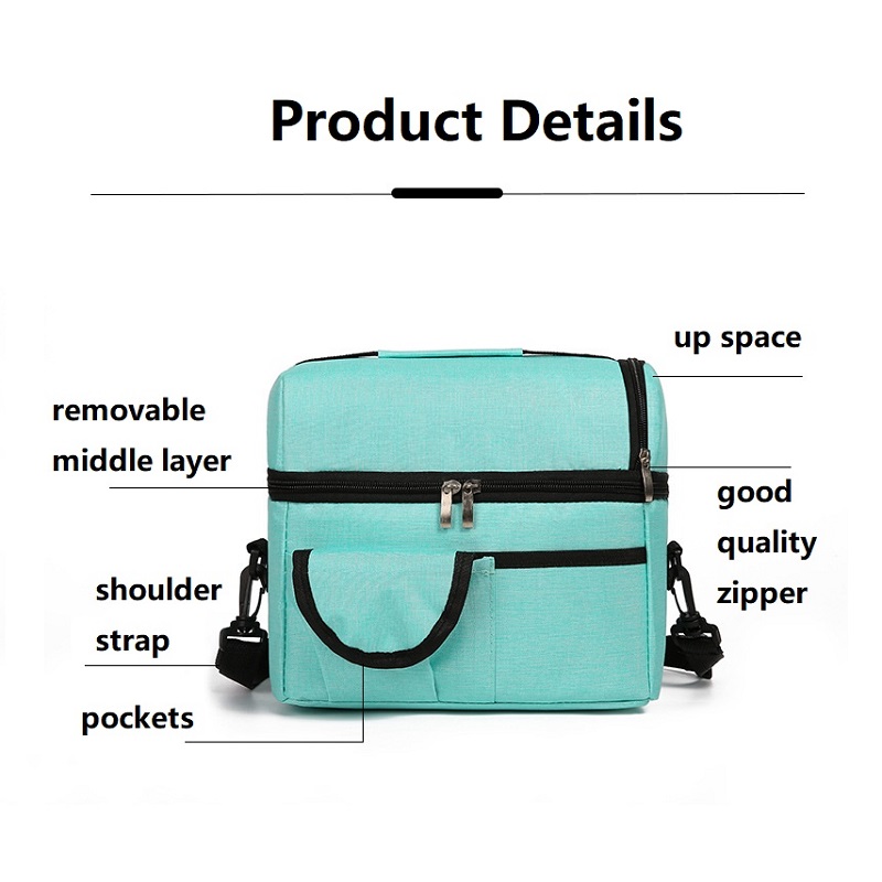 SGC38 Design Personalizado Fitness Cooler Bag Adultos 2 Compartimento Duplo Tote Duplo Deck Tote Piquenique Ao Ar Livre Almoço Cooler Bag para Leite Materno