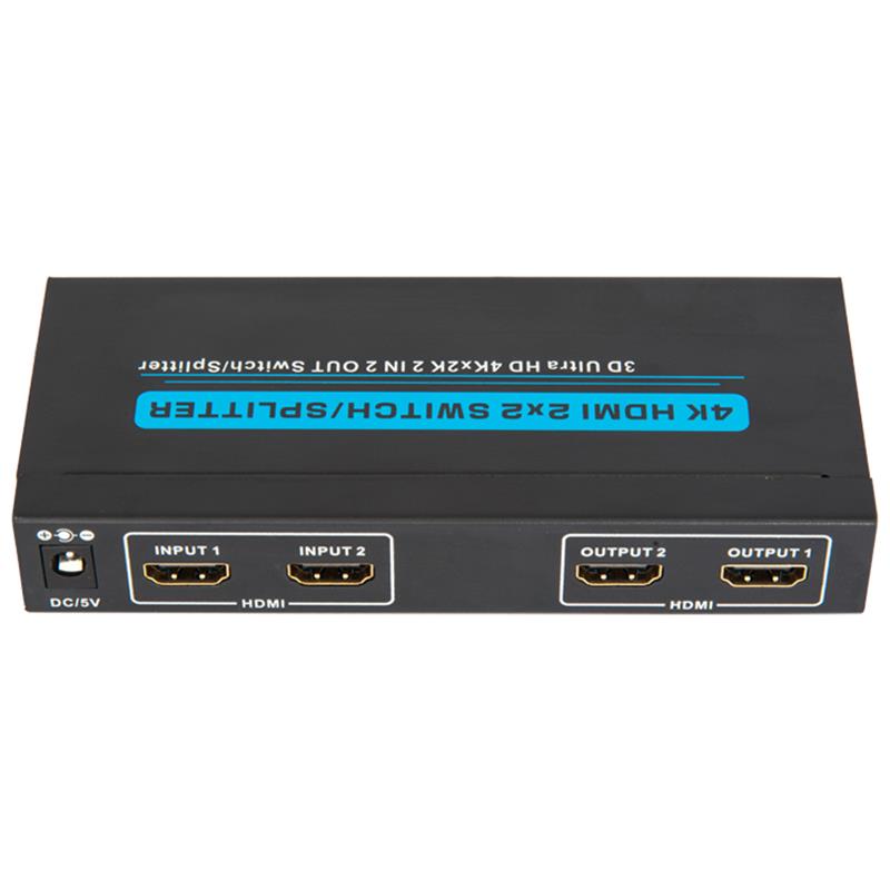 4K / 30Hz HDMI 2x2 Switcher / Splitter Suporte 3D Ultra HD 4Kx2K / 30Hz