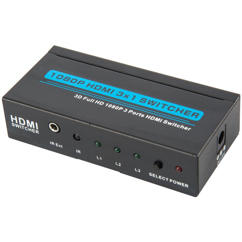 V1.3 HDMI 3x1 Switcher Suporte 3D Full HD 1080P