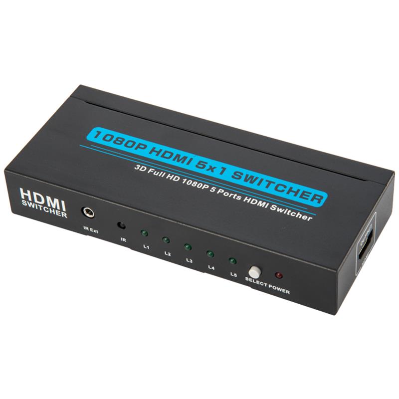 Suporte do comutador V1.3 HDMI 5x1 3D Full HD 1080P