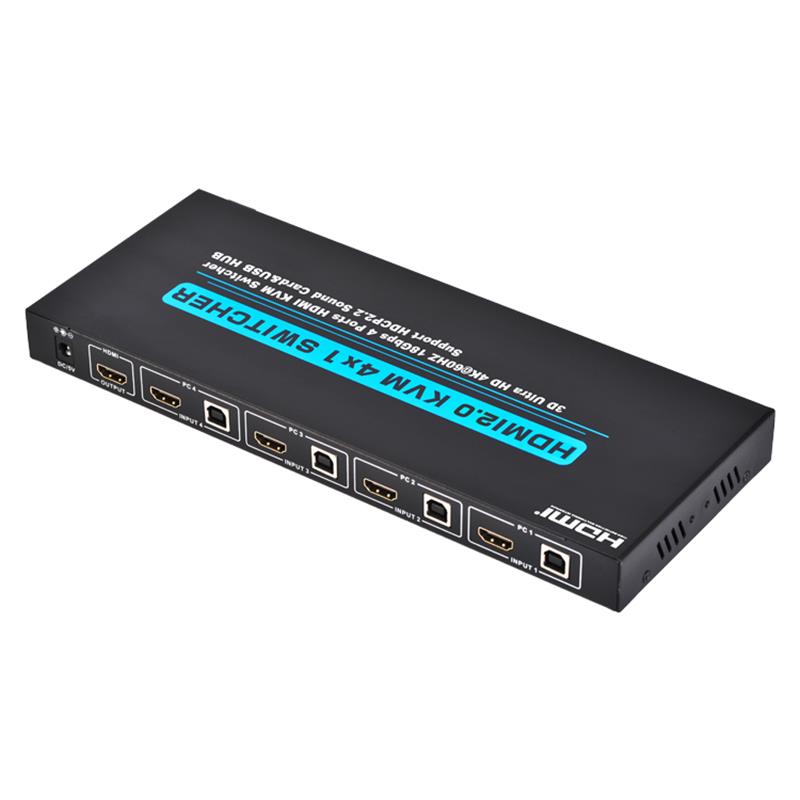 Suporte do comutador V2.0 HDMI KVM 4x1 3D Ultra HD 4Kx2K / 60Hz
