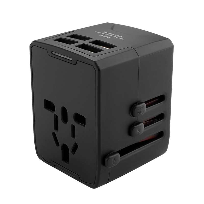 RRTRAVEL Power Plug Adapter - International Travel - 4 USB Ports for 150+ Countries - 220 Volt Adapter - Travel Adapter Type C A Type G I f UK EU Europe (4 USB Travel Adapter)