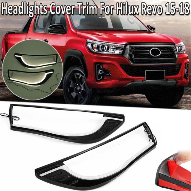 Luzes de circulação diurna para Toyota Revo/Toyota Hilux 2015~2018,Capa de cobertura Da Toyota Revo/Toyota Hilux 2015~