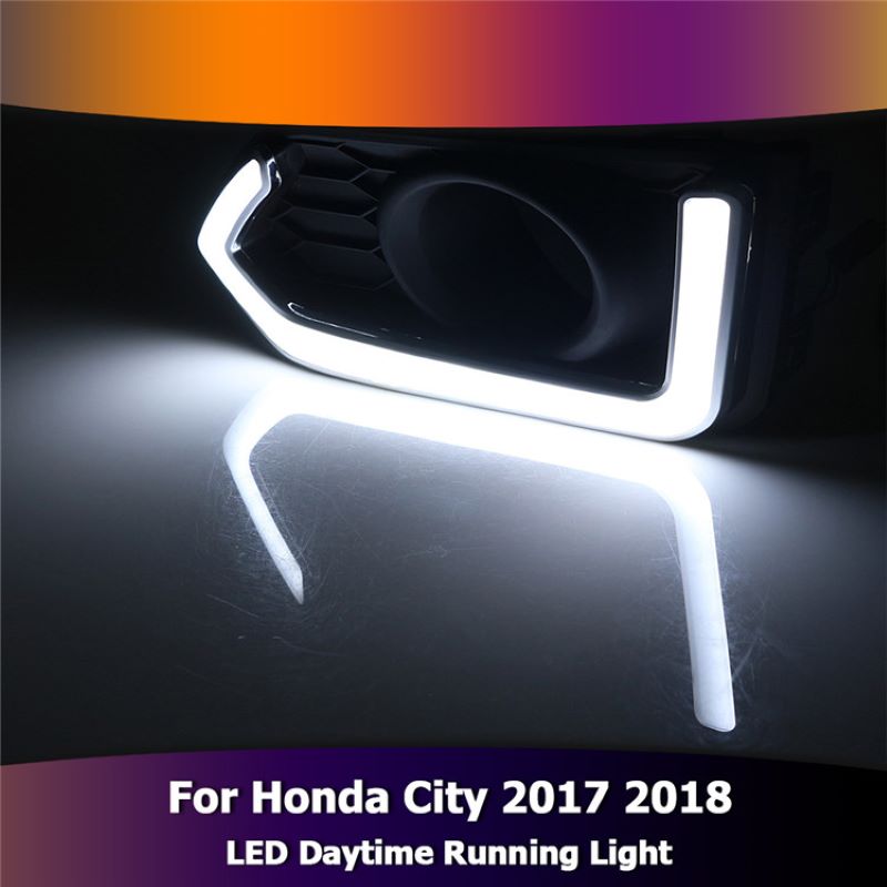 Luz de circulação diurna para Honda City 2017~2018,Foglamp para Honda City 2017~2018 DRL