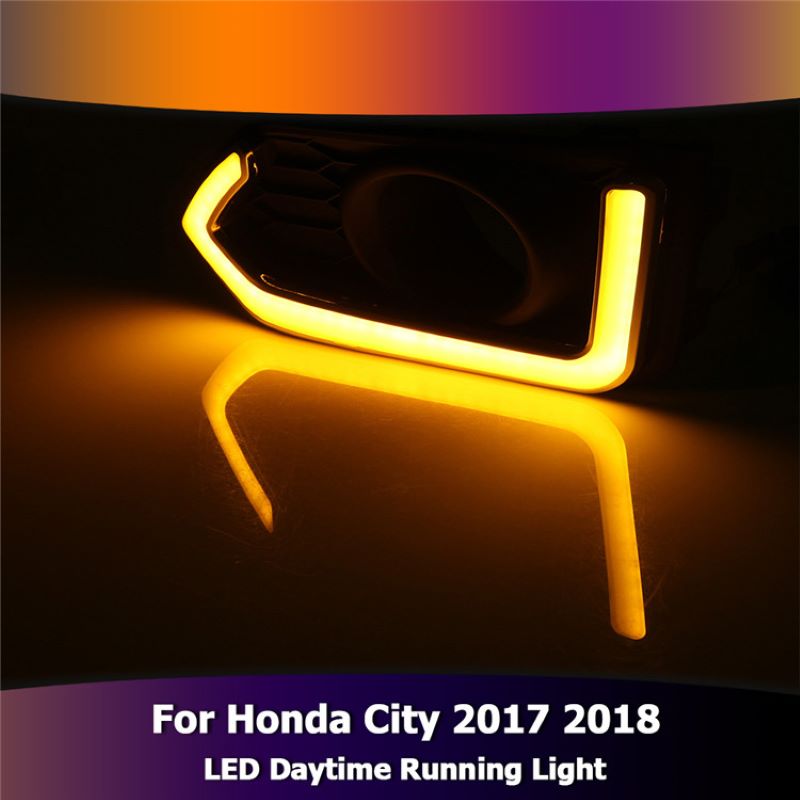 Luz de circulação diurna para Honda City 2017~2018,Foglamp para Honda City 2017~2018 DRL