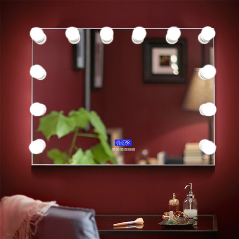 Beleza Decorativa Vanity Touch Screen Bluetooth Espelho de parede montada EM Hollywood
