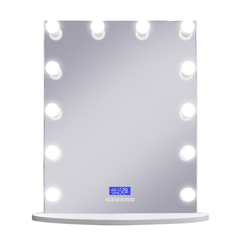 Espelho de Luz EM estilo Hollywood espelho de Casa de Banho com Luz e prateleira