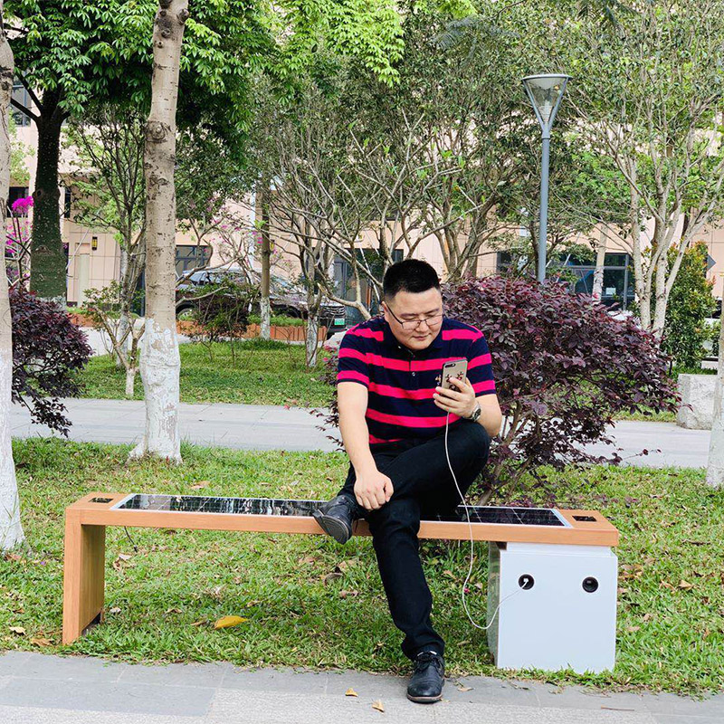 USB Charging Smart Wifi Profissional Fabricante Outdoor Street Bench
