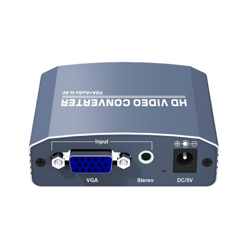 VGA + Áudio Estéreo para Conversor AV Suporte 1080P
