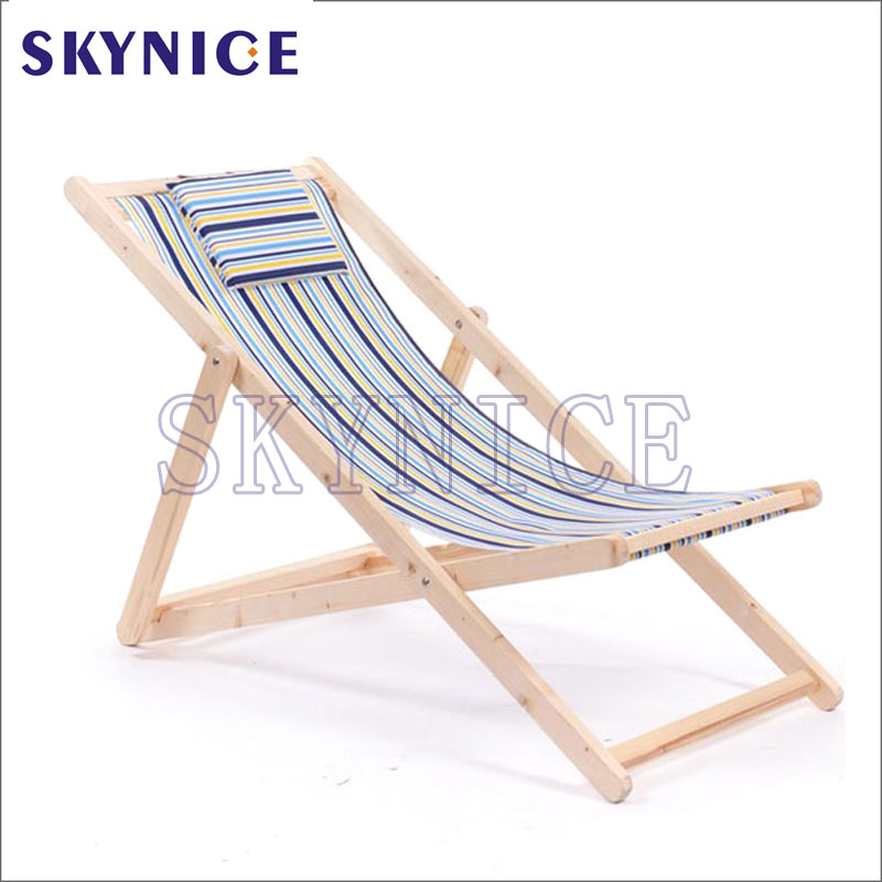 Cadeira de praia de madeira da cadeira de praia da piscina
