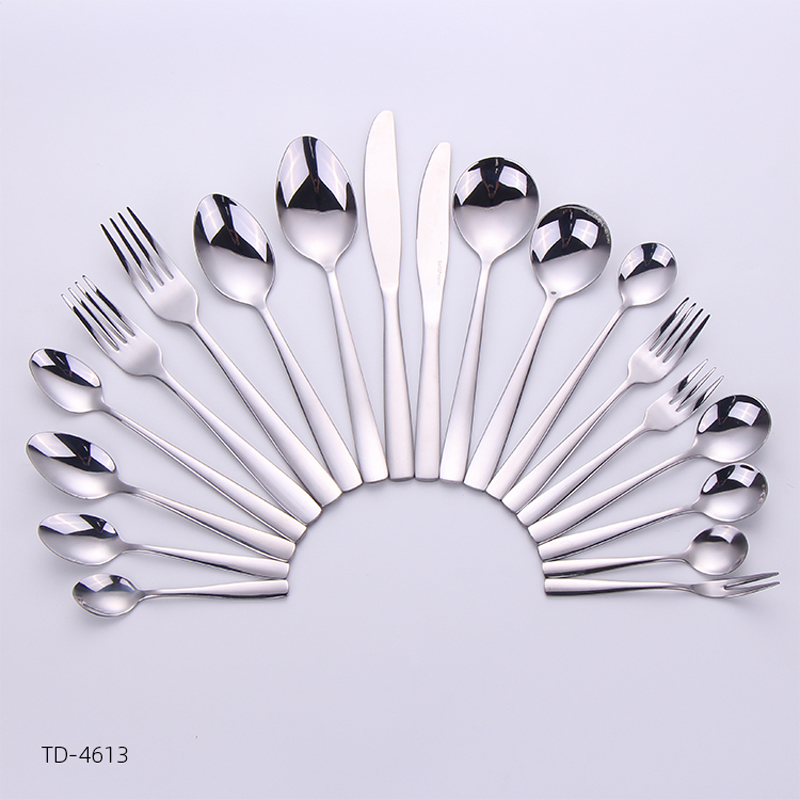 19pcs simples/design clássico espelho espelho de polimento conjunto de jantar de metal