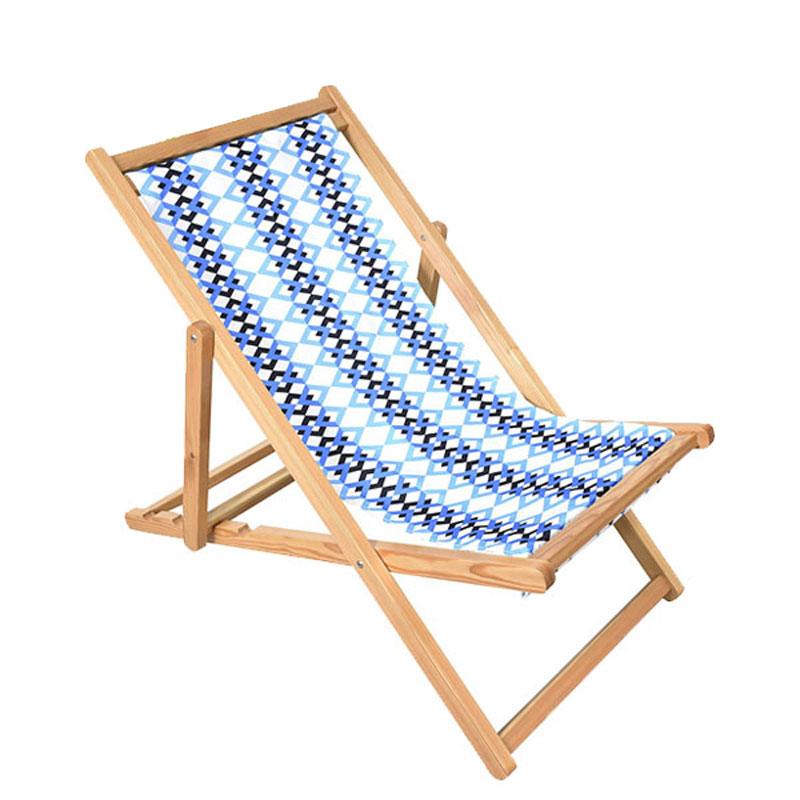 Cadeira de praia de madeira Sling para jardim