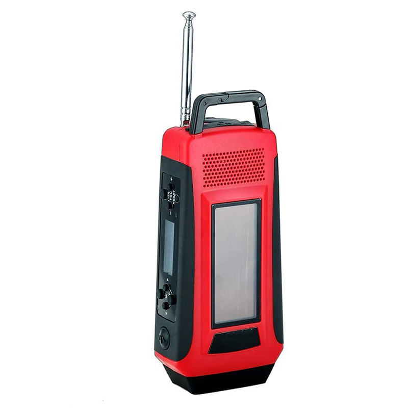 Rádio do tempo Manivela de emergência Auto-alimentada AM / FM NOAA Solar portátil rádio com lanterna LED, 1150mAh Power Bank para iOS / Android Carregador de bateria de telefone