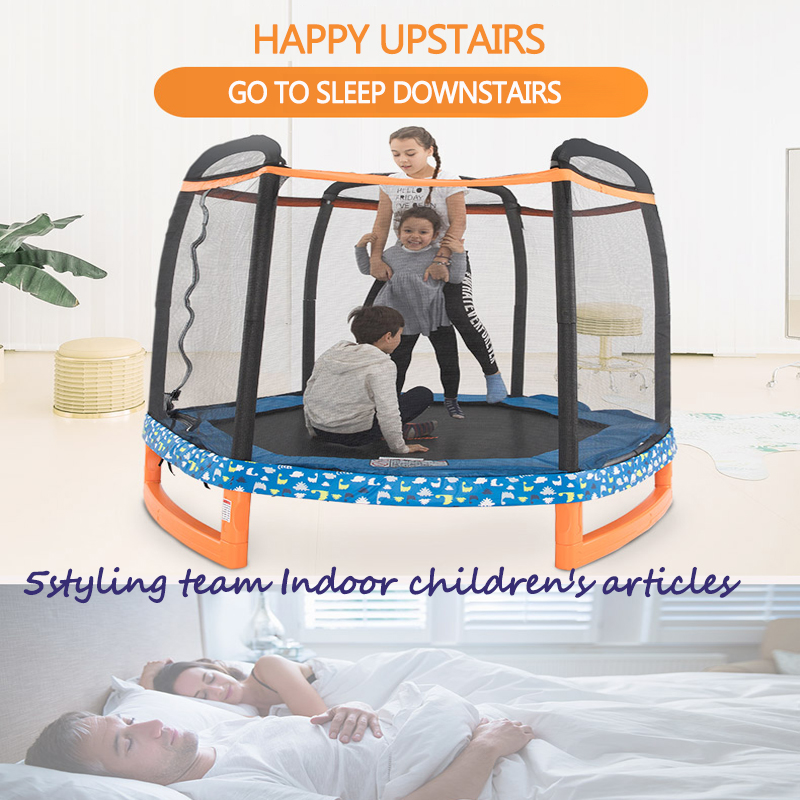 Trampolim americano família infantil trampolim infantil interior ao ar livre com rede de proteção em grande escala trampolim homestay