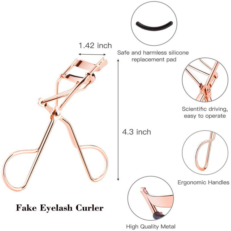 Profissional de metal personalizado Bling Rose Gold Eyelasher Curler, de alta qualidade em aço inoxidável presente Modelador de Eyelasher