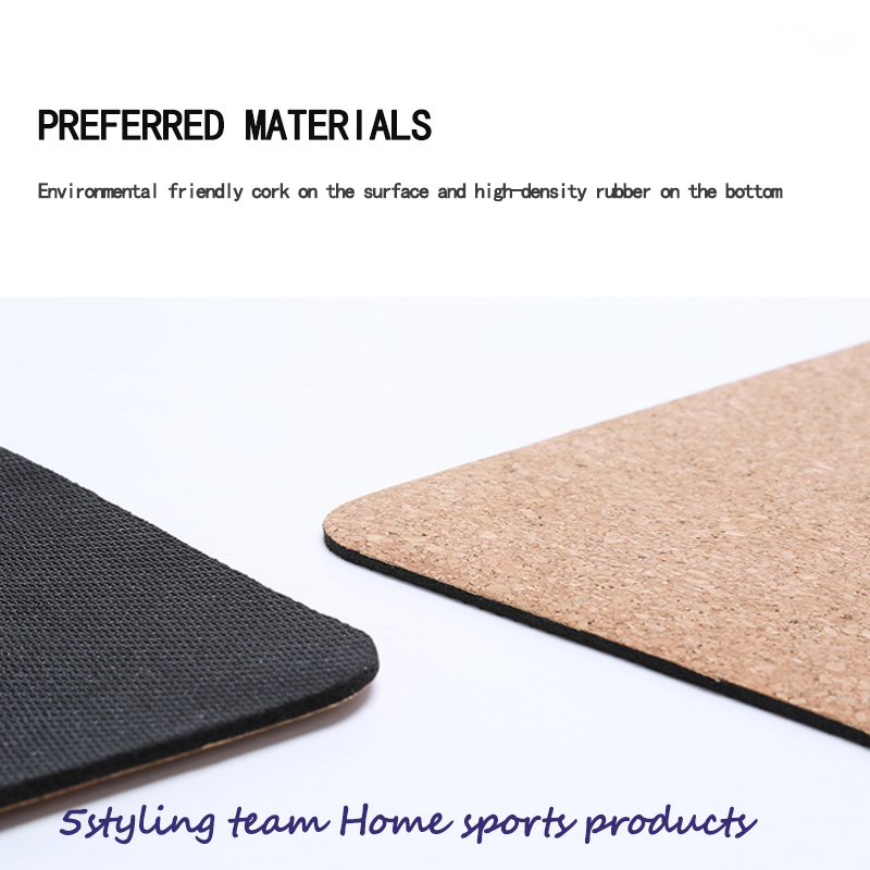 Cordeiro personalizado por grosso, tapete de ioga de cortiça, SEM escorregar, imprimindo rolha de protecção do Ambiente Rubber Natural Yoga Mat personalização